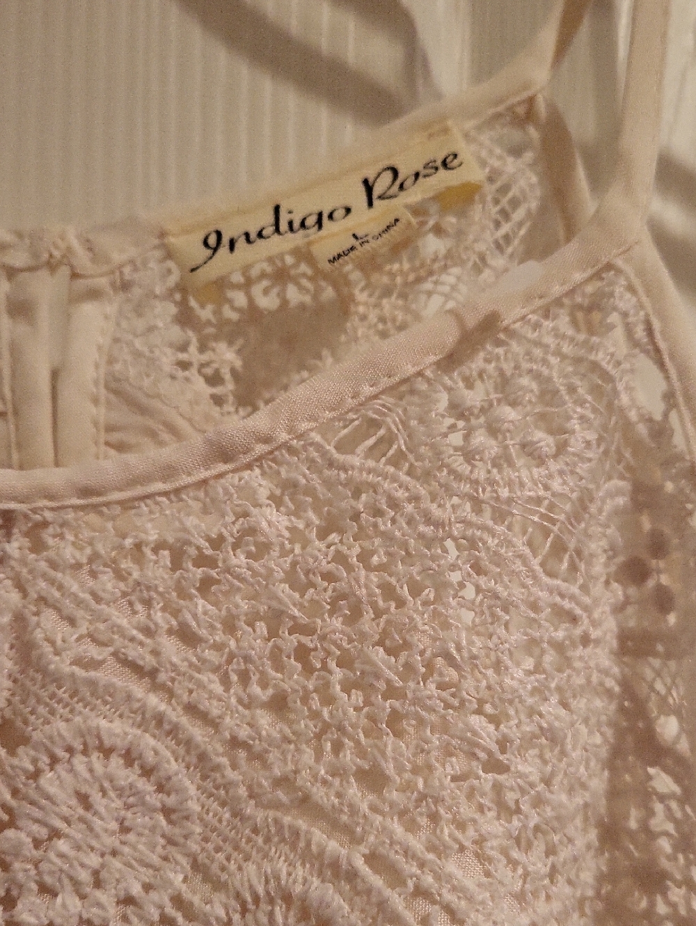 Indigo Rose Embroidery Lace Dress with Paisley Print Dress - Picture 3 of 6